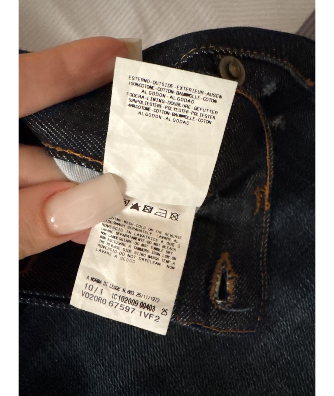 JUST CAVALLI Синие хлопковые прямые джинсы, фото 8