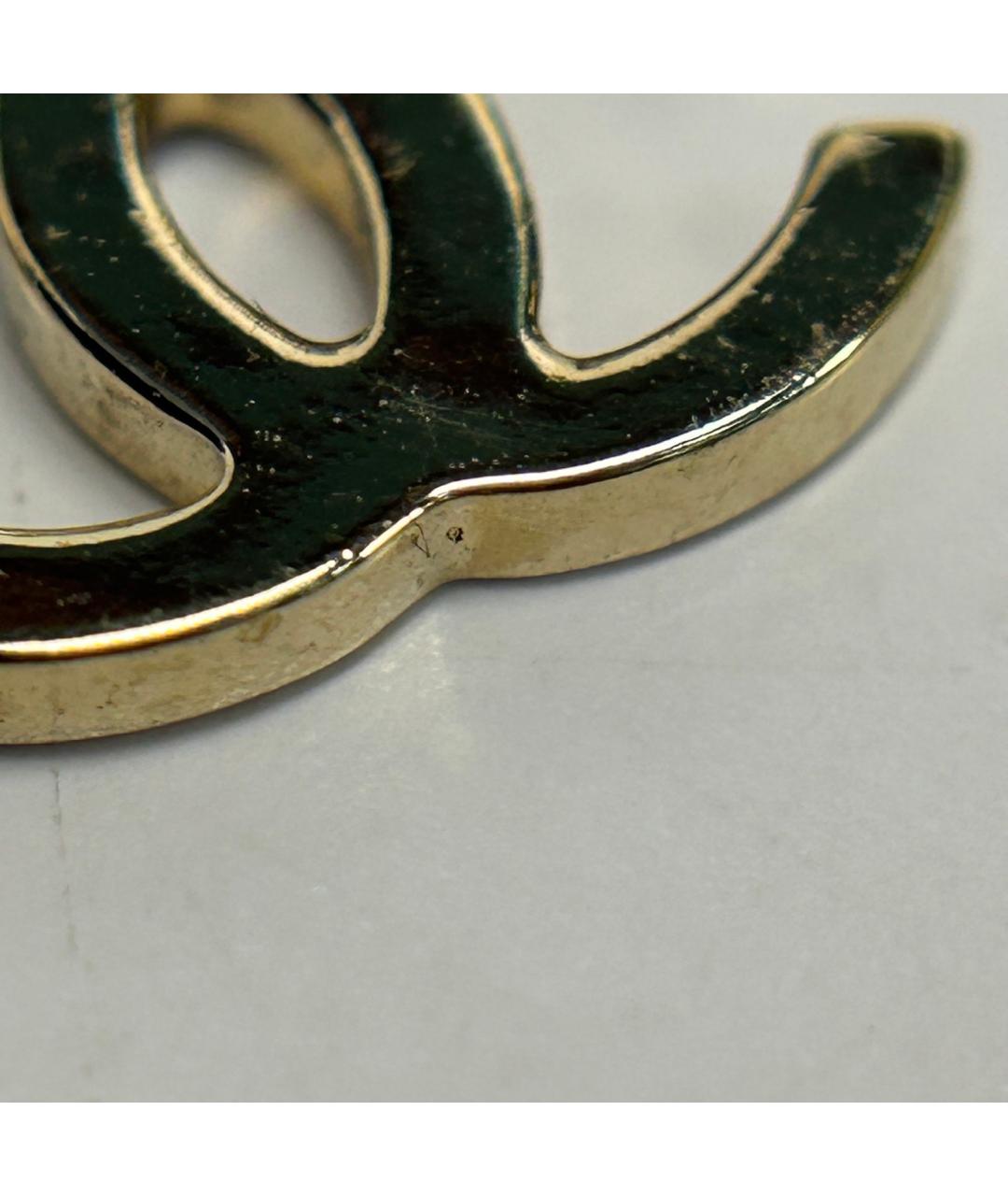 CHANEL Золотые металлические серьги, фото 8