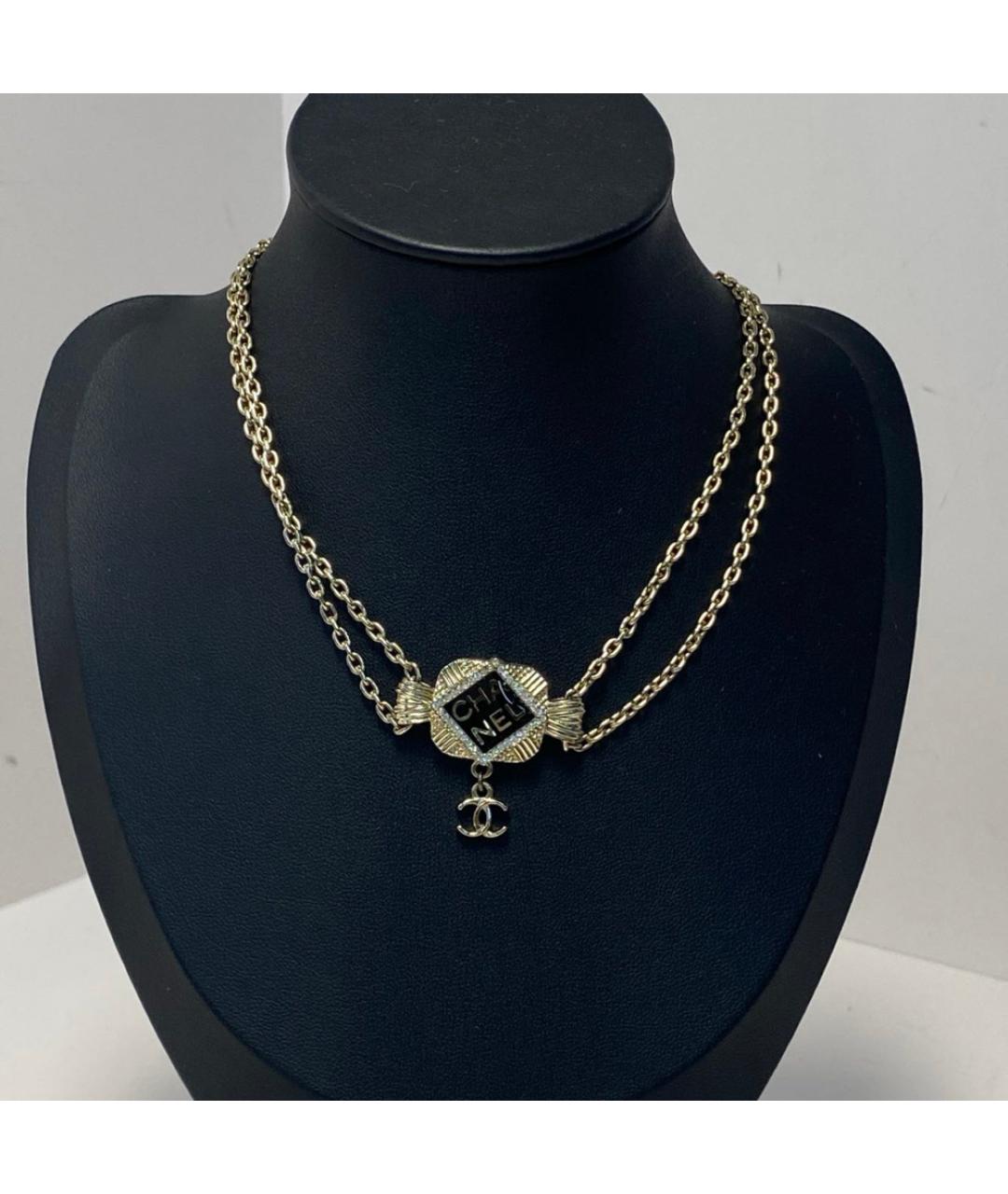 CHANEL Золотое металлическое колье, фото 7