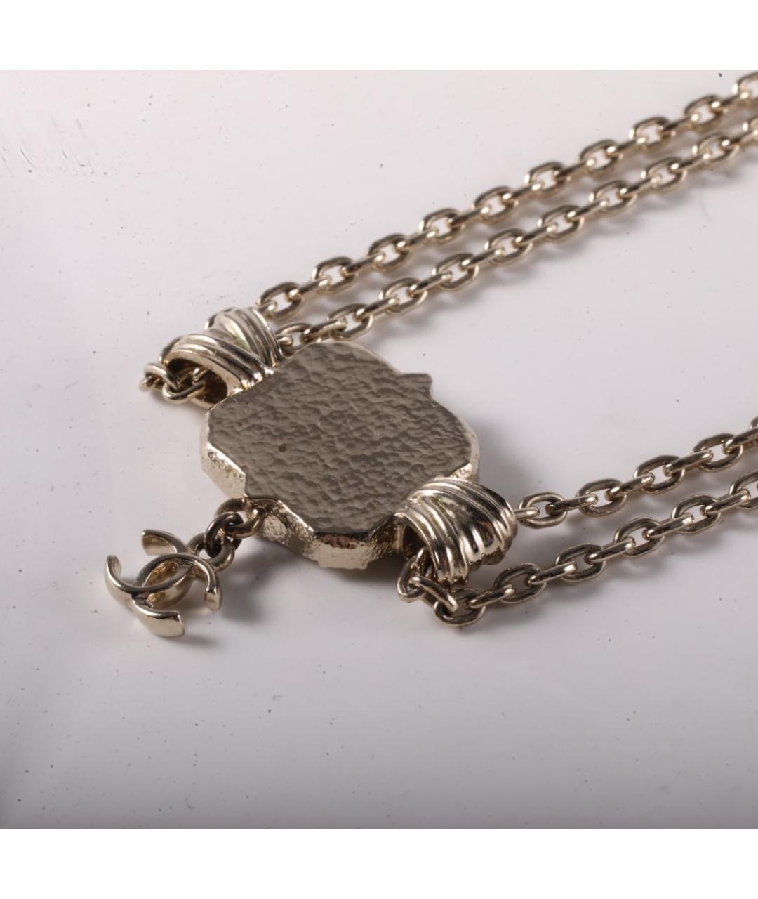 CHANEL Золотое металлическое колье, фото 3