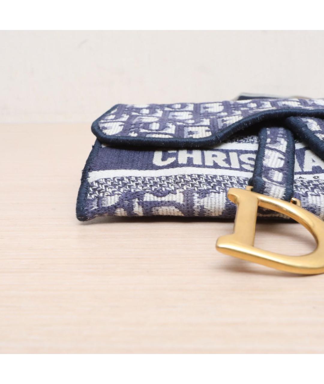 CHRISTIAN DIOR Синяя тканевая поясная сумка, фото 9
