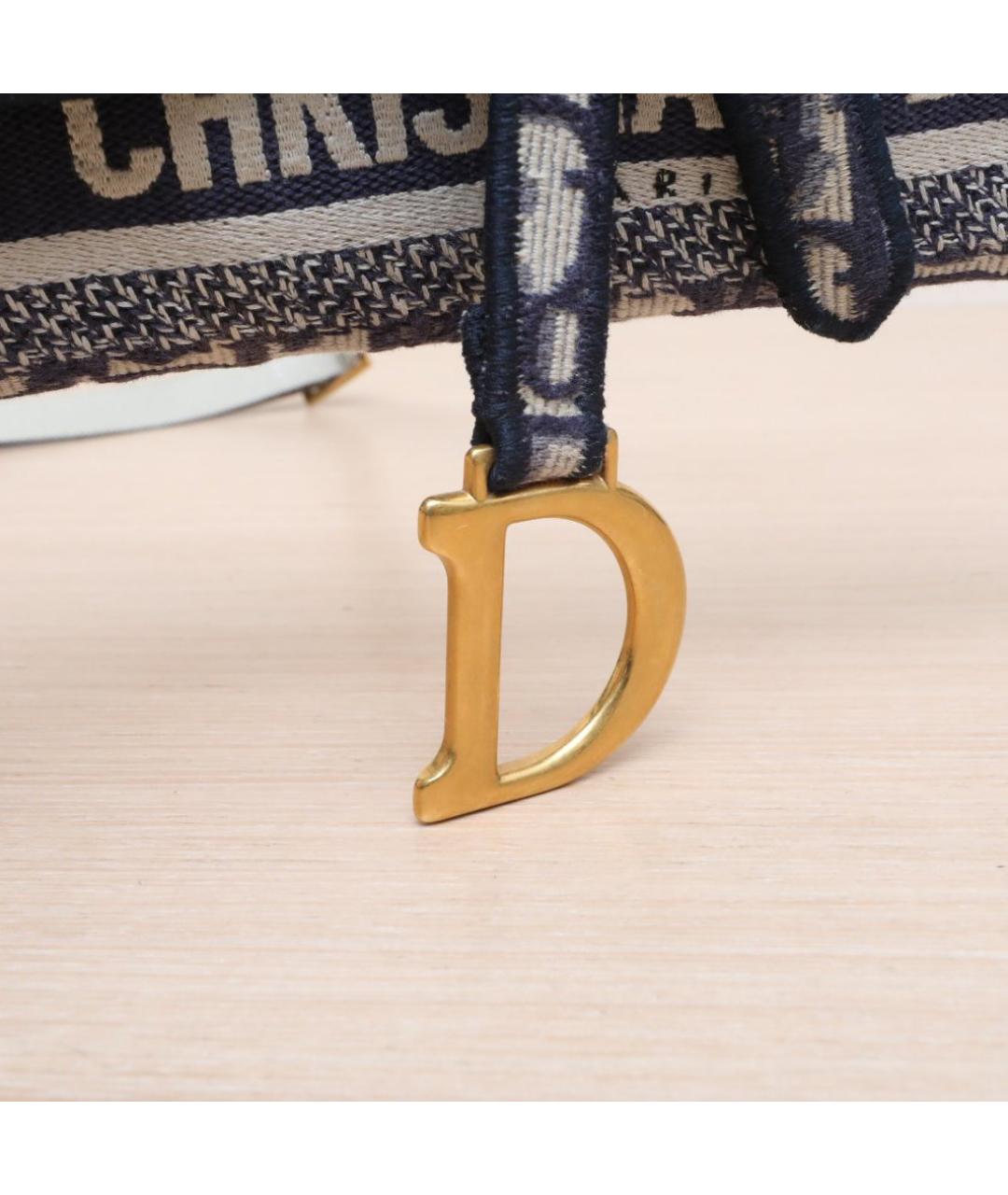 CHRISTIAN DIOR Синяя тканевая поясная сумка, фото 8