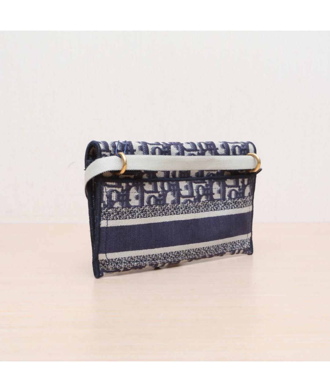 CHRISTIAN DIOR Синяя тканевая поясная сумка, фото 6