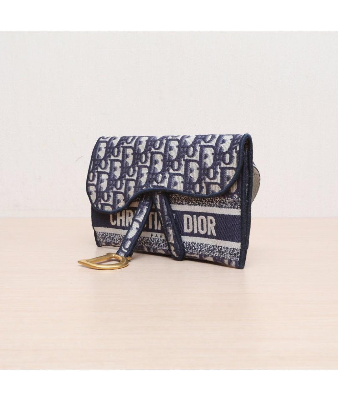 CHRISTIAN DIOR Синяя тканевая поясная сумка, фото 4