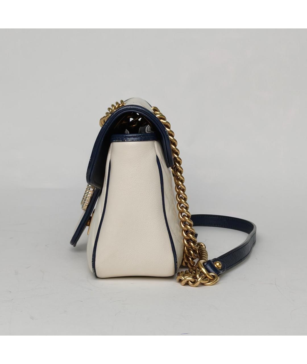 GUCCI Белая кожаная сумка через плечо, фото 3