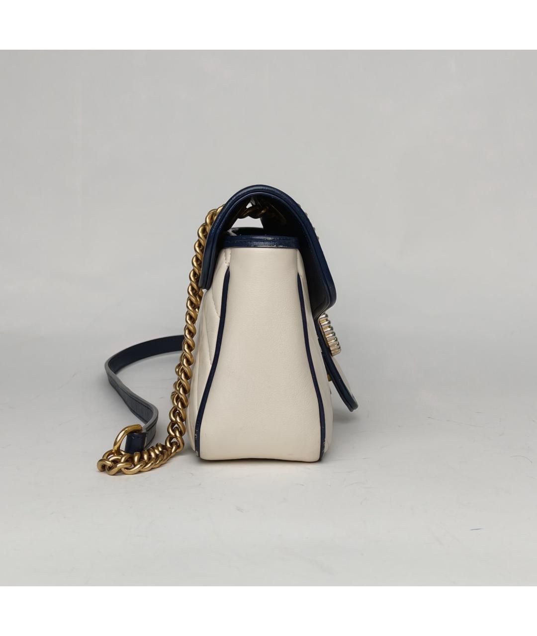 GUCCI Белая кожаная сумка через плечо, фото 5