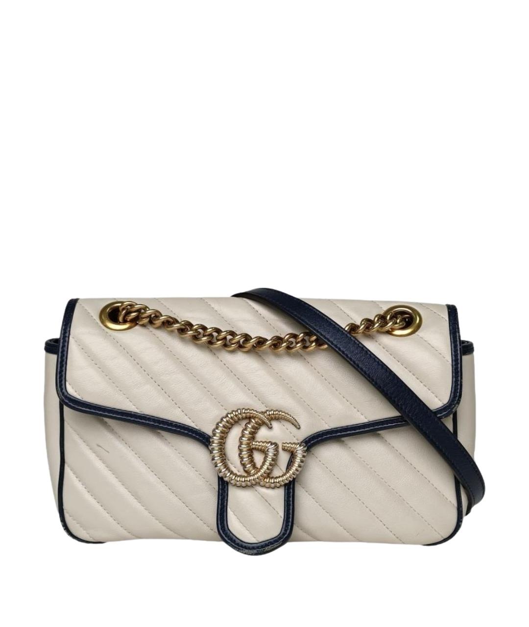 GUCCI Белая кожаная сумка через плечо, фото 1