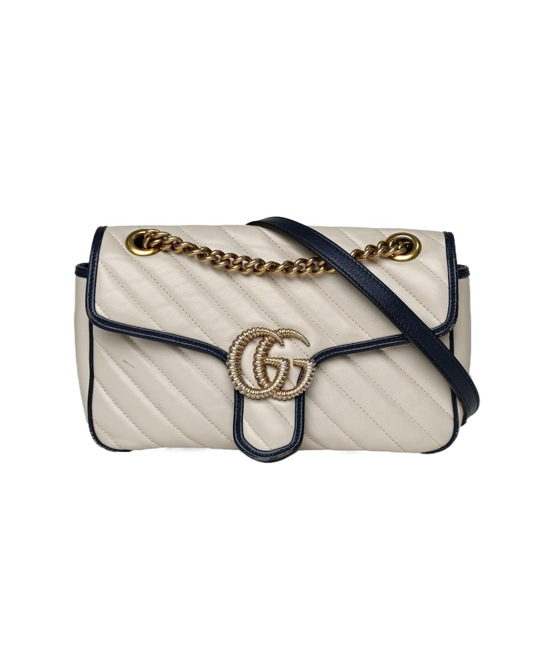 GUCCI Белая кожаная сумка через плечо, фото 10