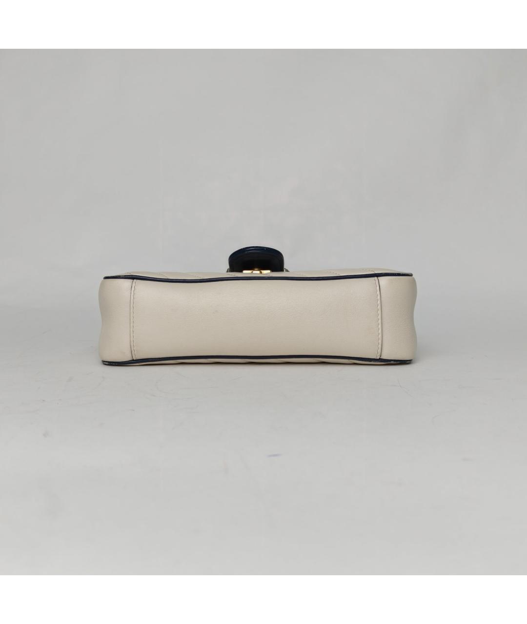 GUCCI Белая кожаная сумка через плечо, фото 6