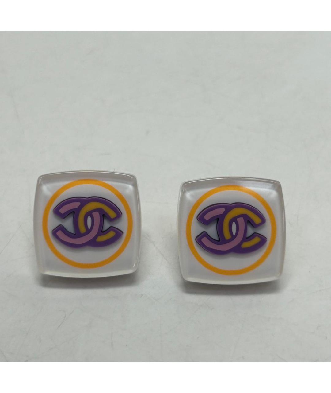 CHANEL Мульти пластиковые серьги, фото 5