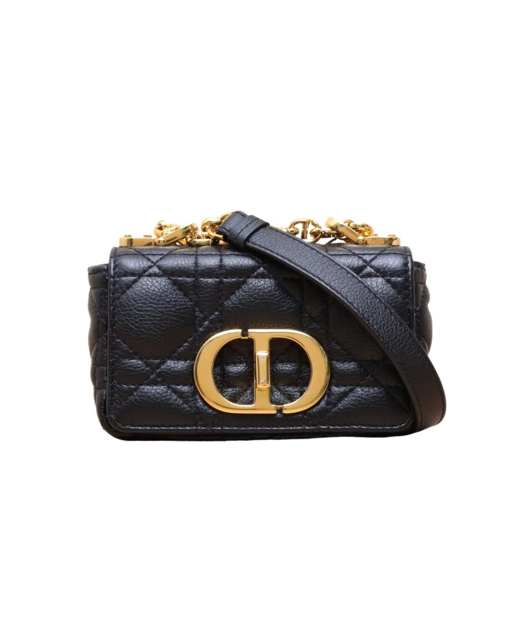CHRISTIAN DIOR Черная кожаная сумка через плечо, фото 10