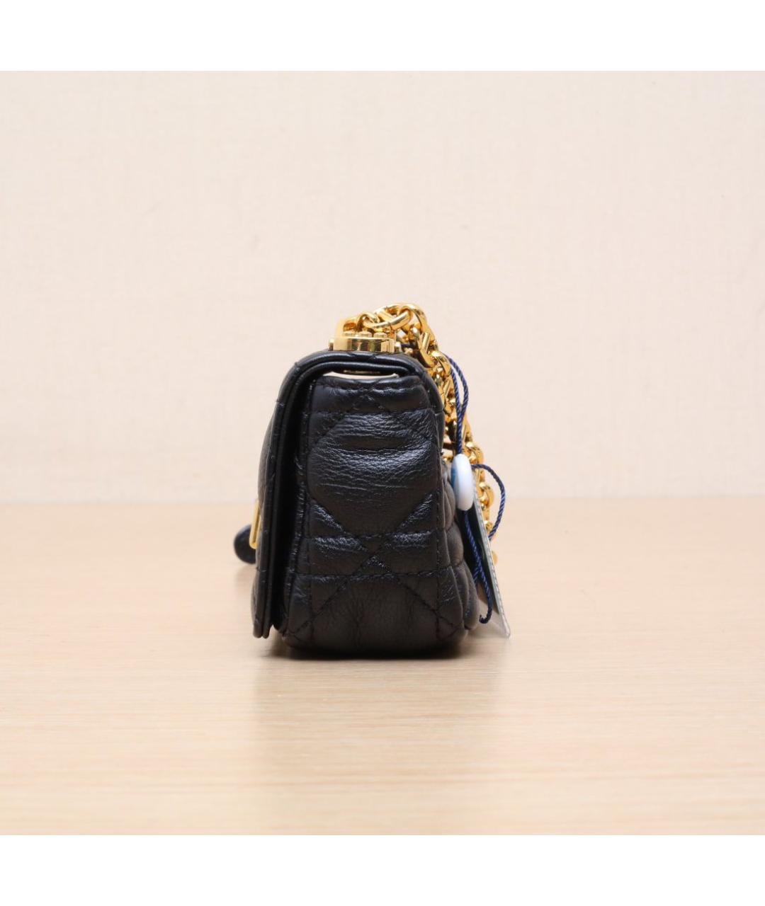 CHRISTIAN DIOR Черная кожаная сумка через плечо, фото 5