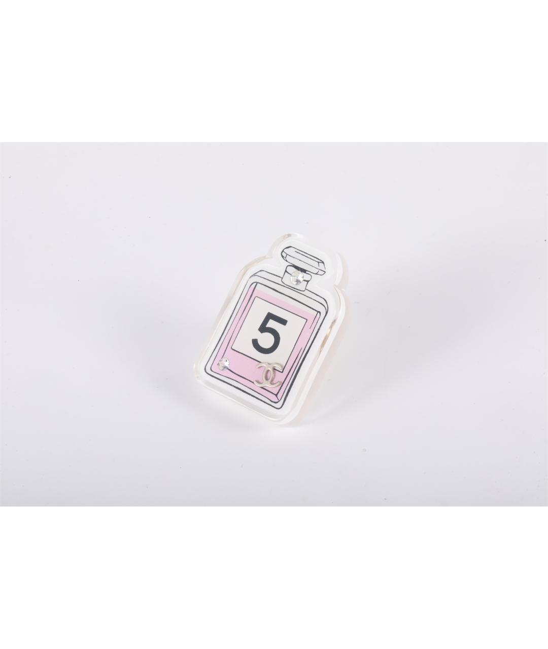 CHANEL Белая пластиковая булавка / брошь, фото 2