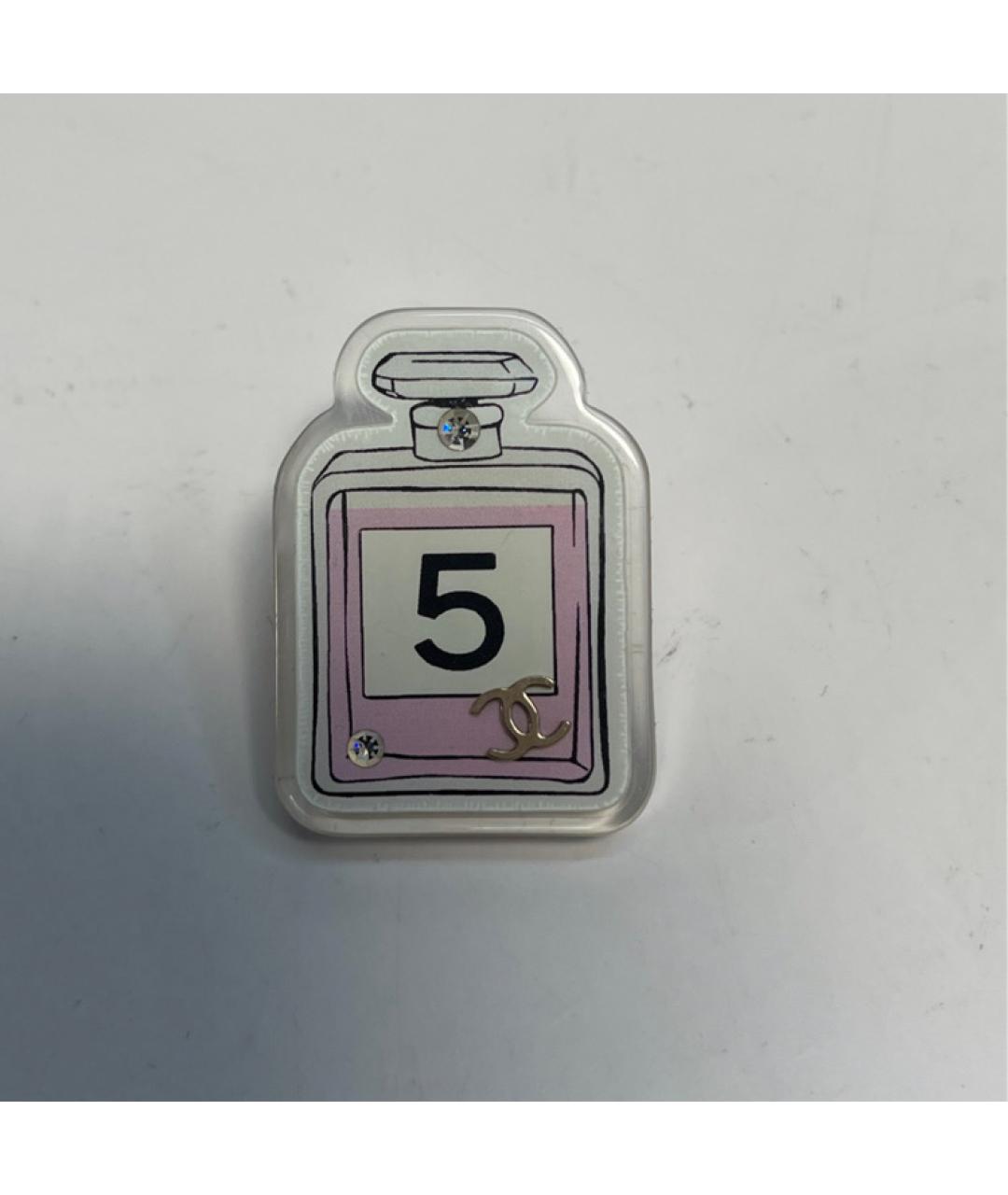 CHANEL Белая пластиковая булавка / брошь, фото 8