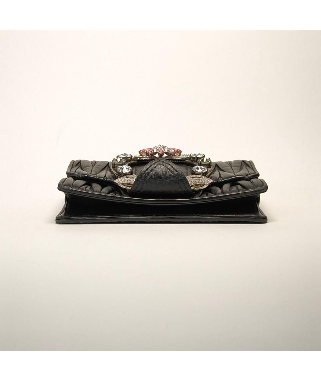 MIU MIU Черная кожаная сумка через плечо, фото 6