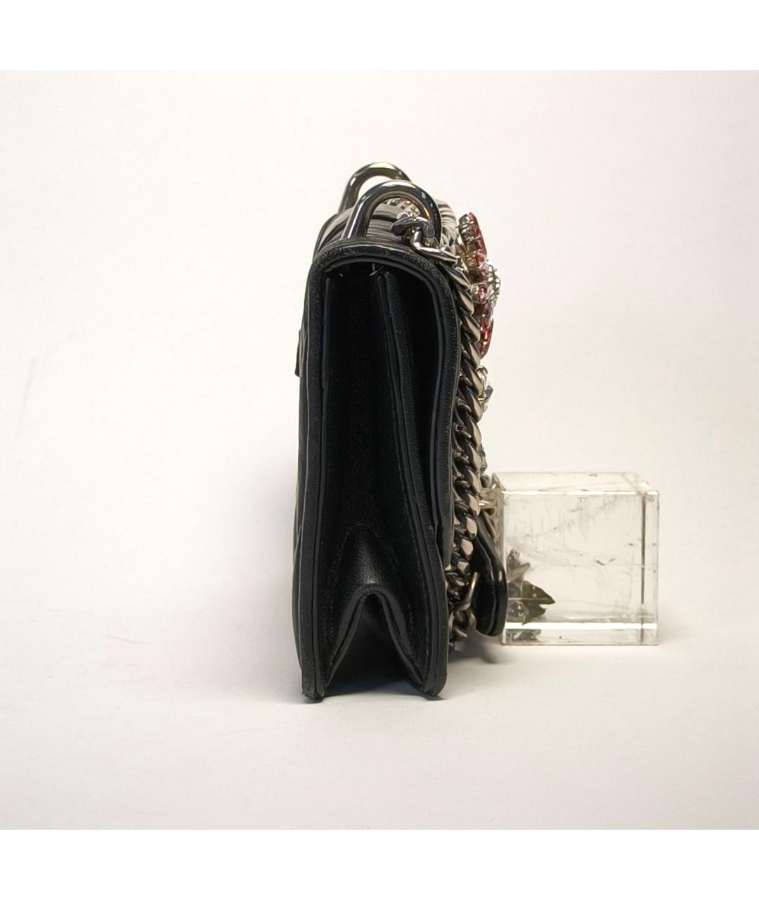 MIU MIU Черная кожаная сумка через плечо, фото 4