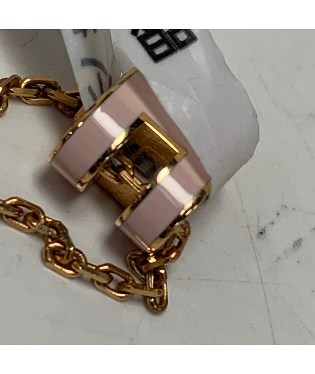 HERMES Розовая металлическая подвеска, фото 9