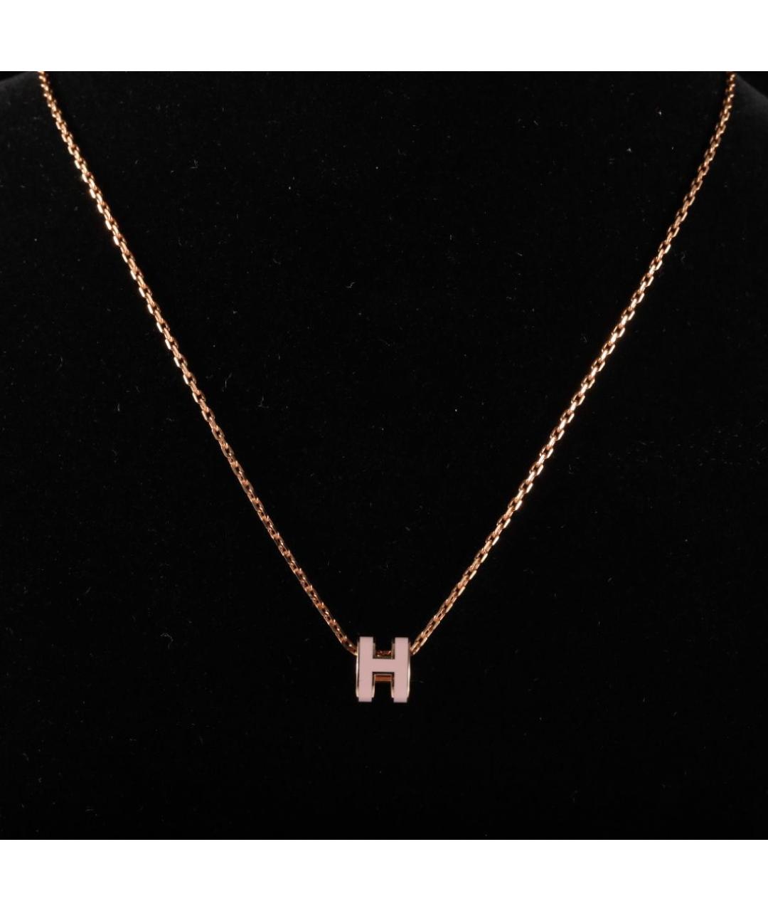 HERMES Розовая металлическая подвеска, фото 6