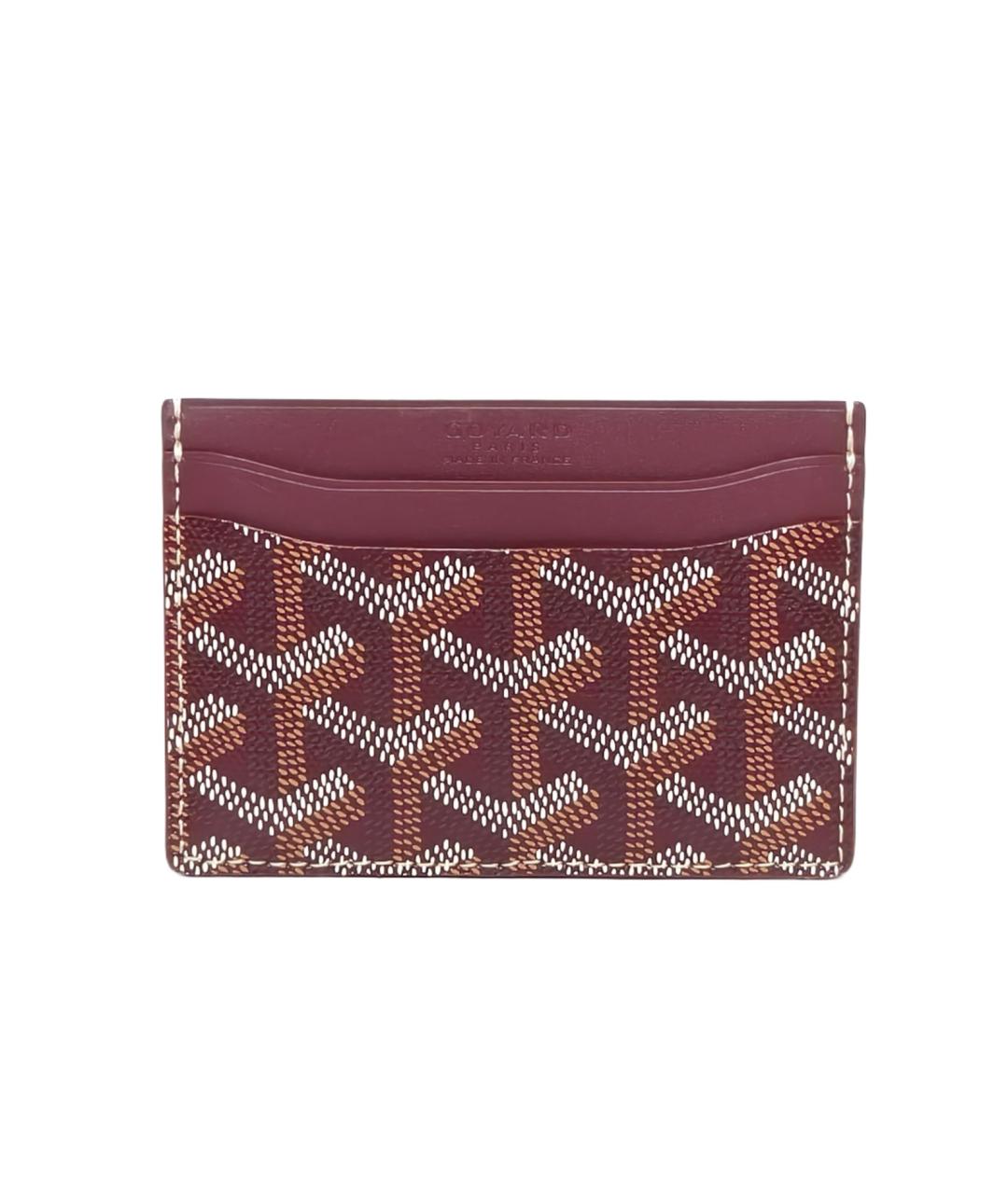 GOYARD Бордовый кардхолдер, фото 1