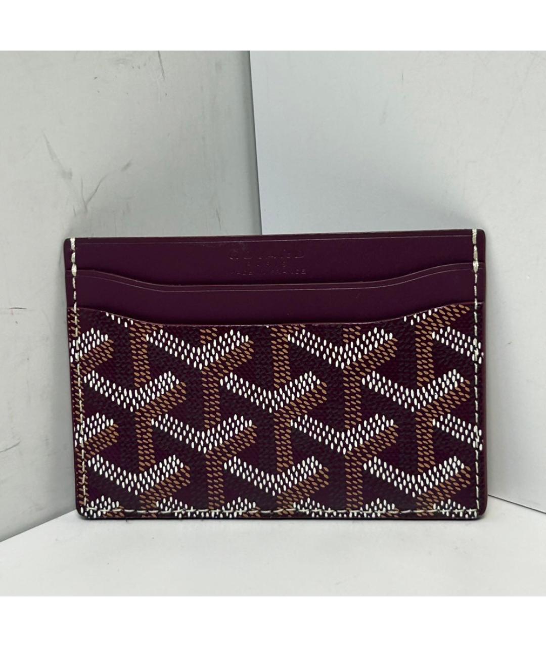 GOYARD Бордовый кардхолдер, фото 6