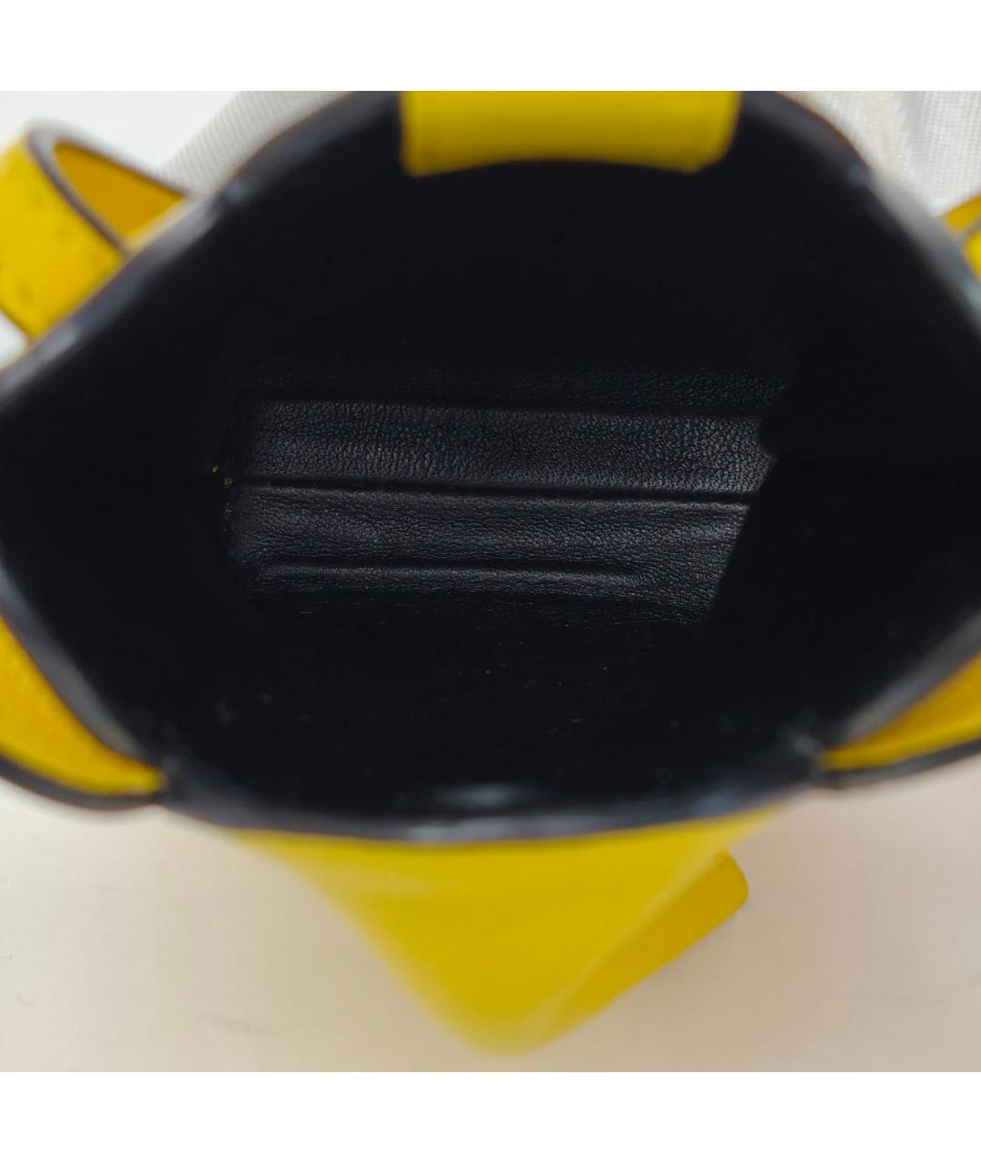 LOEWE Желтая кожаная сумка через плечо, фото 7
