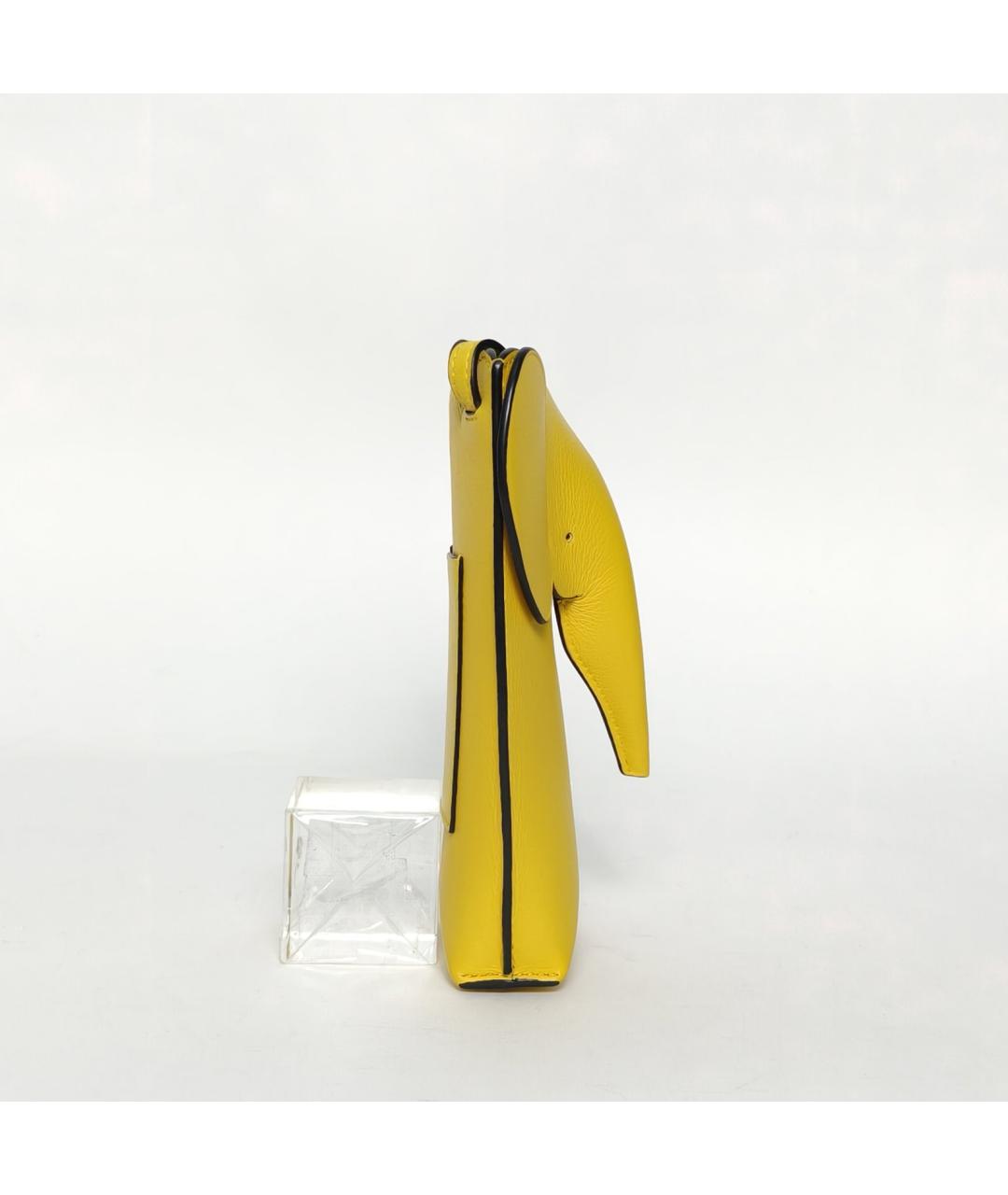 LOEWE Желтая кожаная сумка через плечо, фото 5