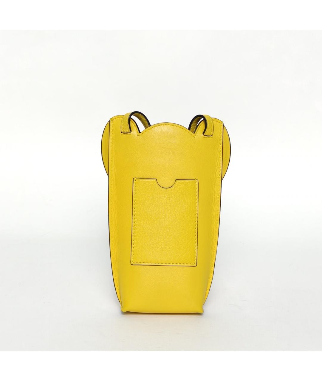LOEWE Желтая кожаная сумка через плечо, фото 4