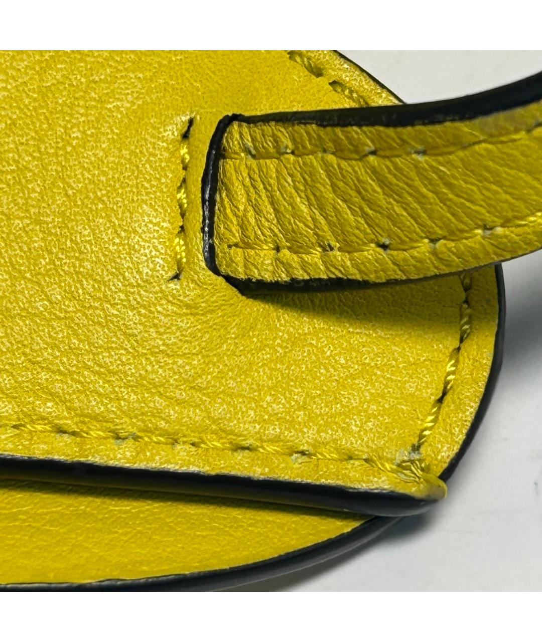 LOEWE Желтая кожаная сумка через плечо, фото 9