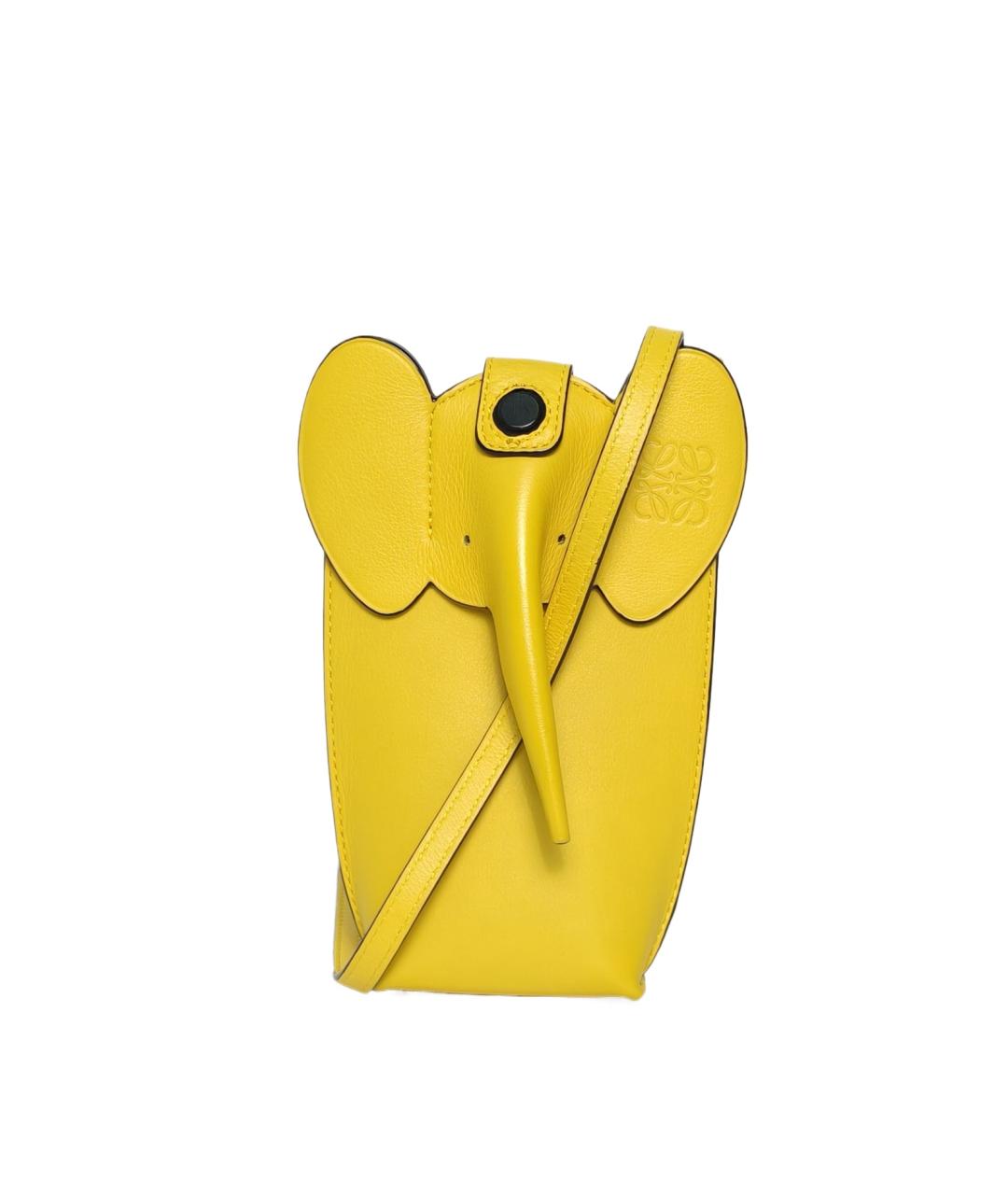 LOEWE Желтая кожаная сумка через плечо, фото 10
