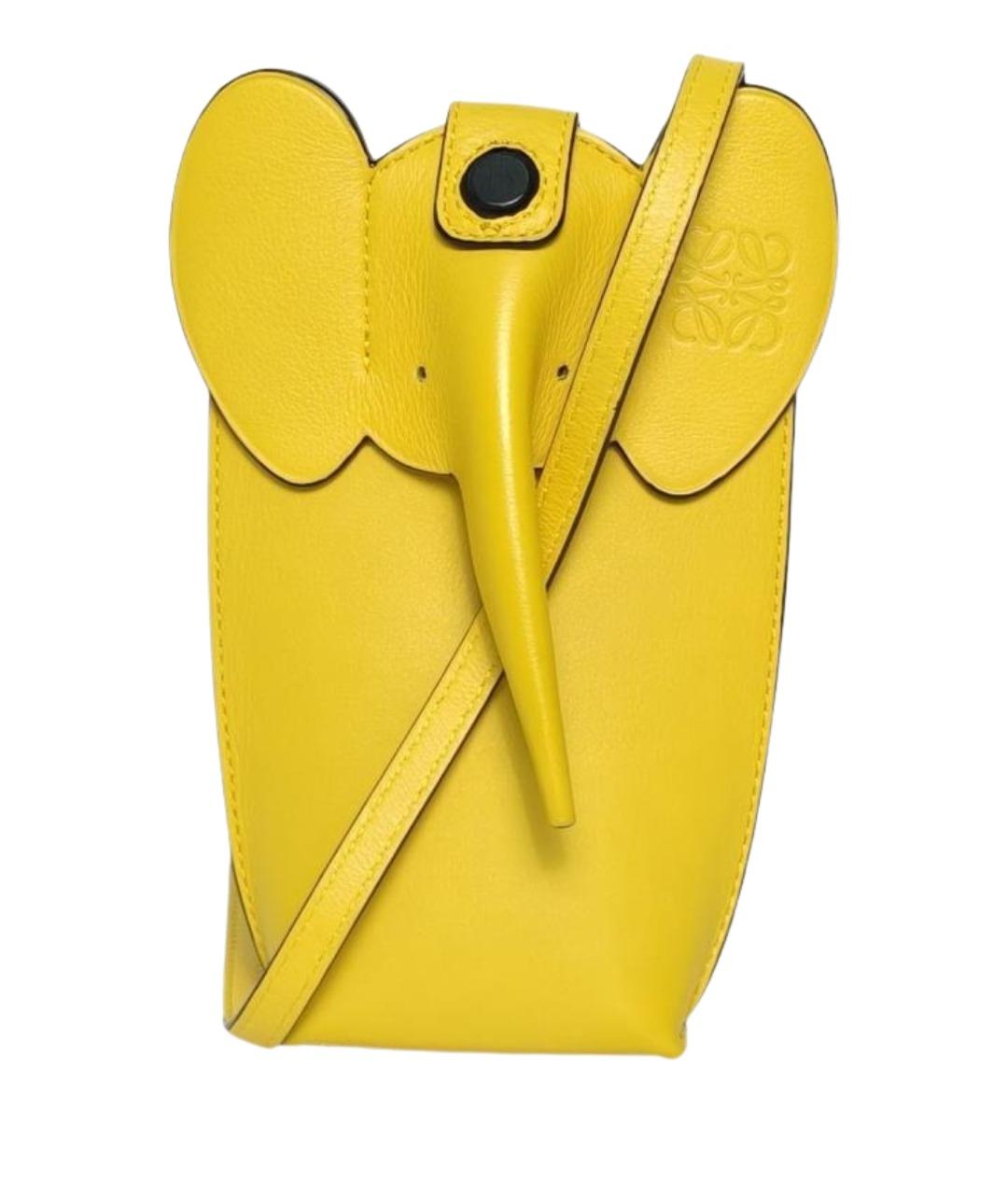 LOEWE Желтая кожаная сумка через плечо, фото 1