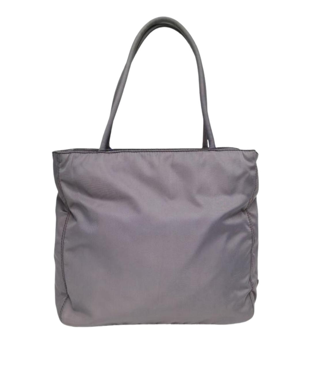 PRADA Антрацитовая тканевая сумка тоут, фото 1