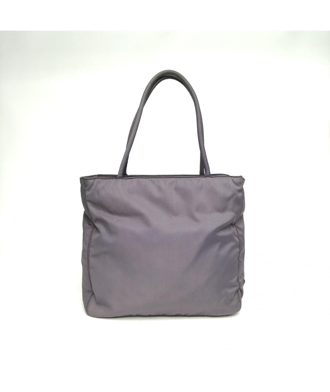 PRADA Антрацитовая тканевая сумка тоут, фото 2