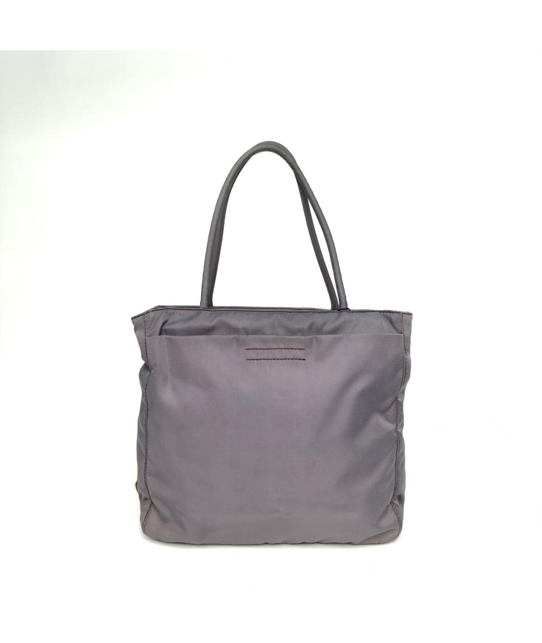 PRADA Антрацитовая тканевая сумка тоут, фото 4