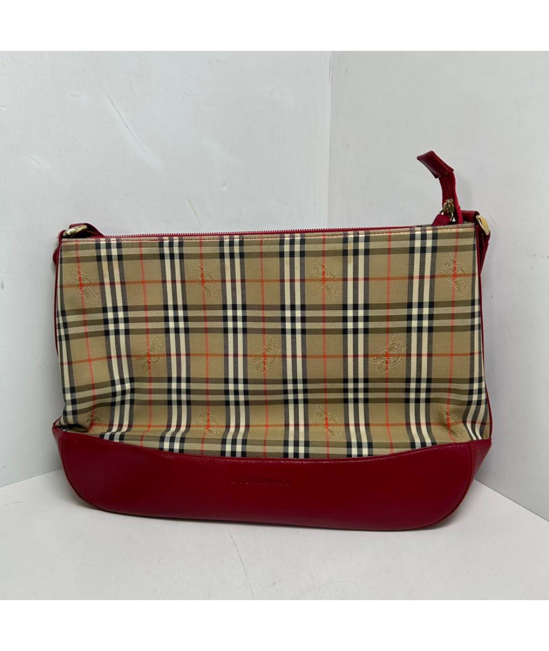 BURBERRY Бежевая тканевая сумка через плечо, фото 8