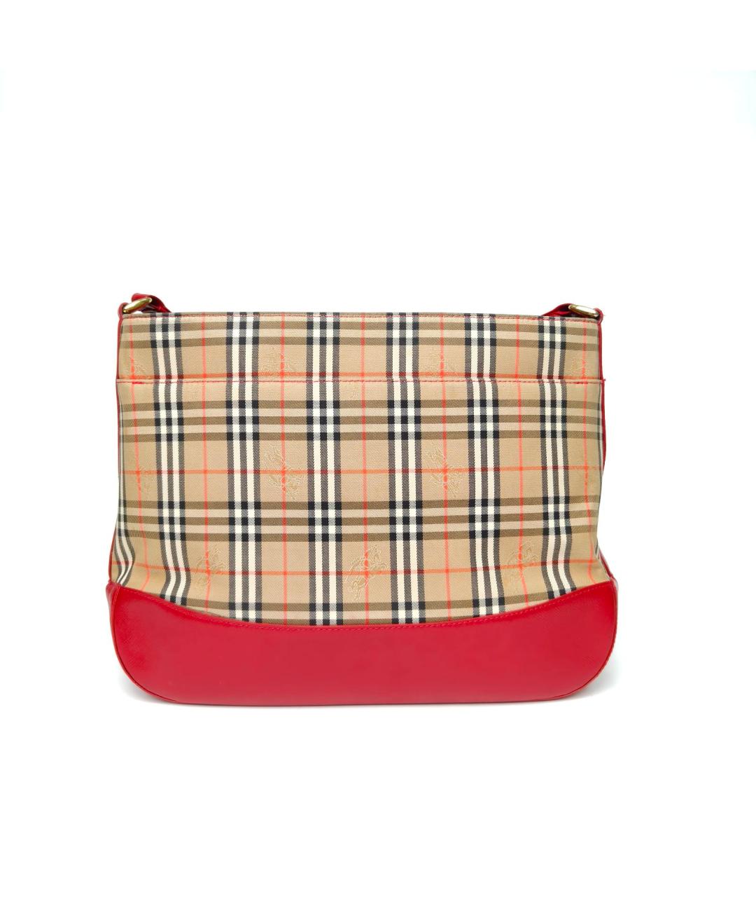 BURBERRY Бежевая тканевая сумка через плечо, фото 4