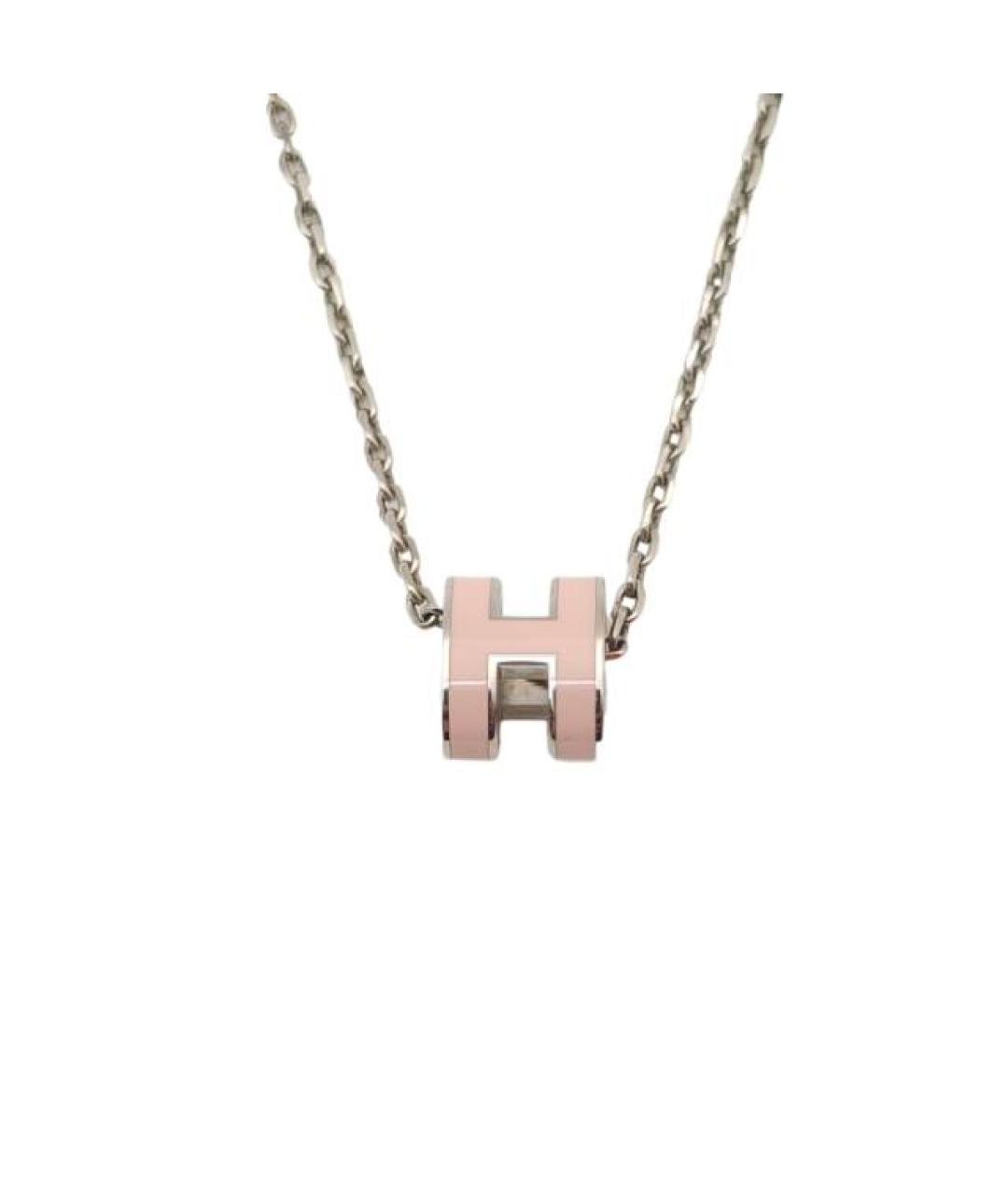 HERMES Розовая металлическая подвеска, фото 1