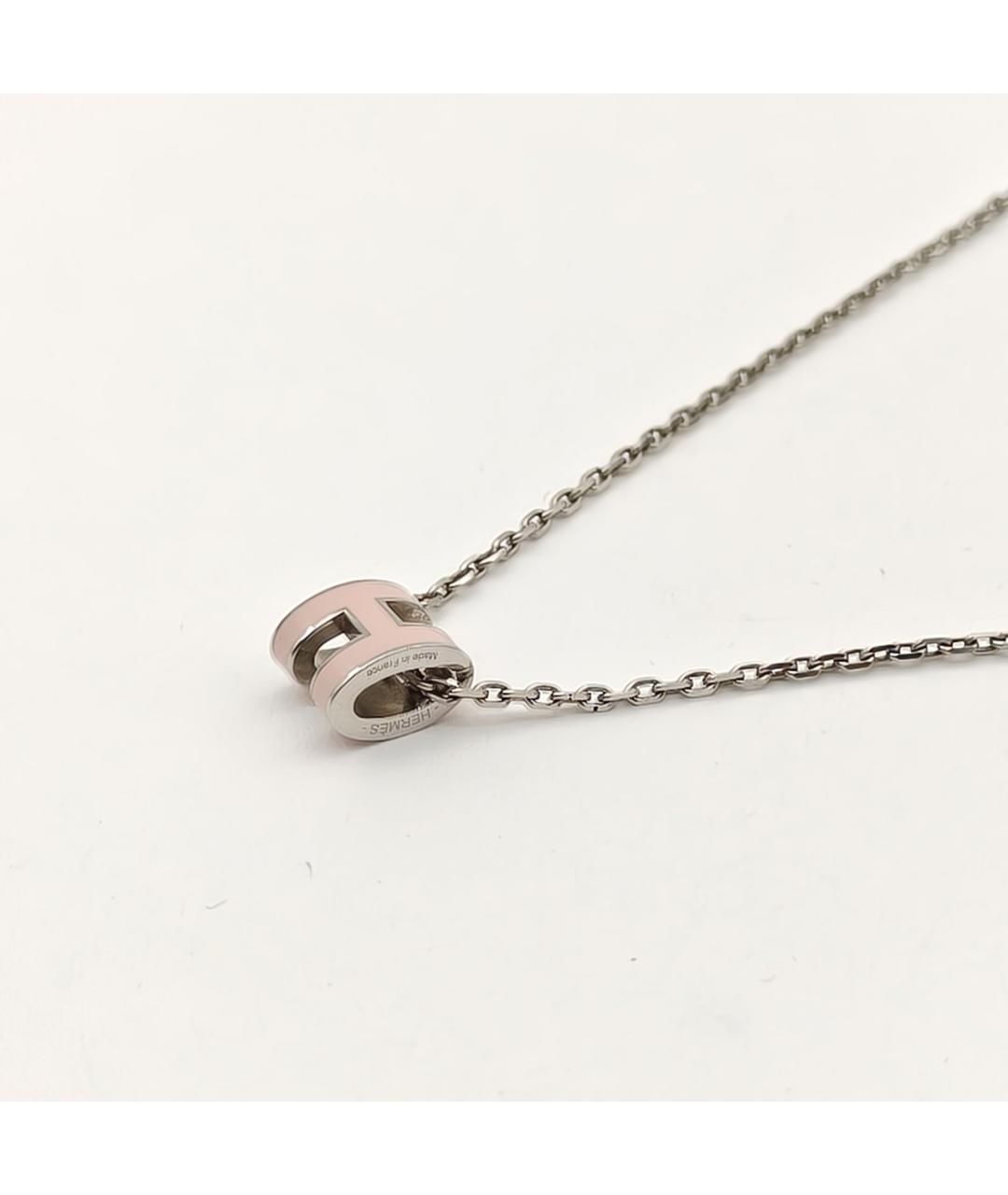 HERMES Розовая металлическая подвеска, фото 7