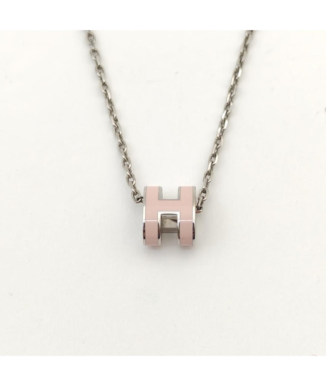 HERMES Розовая металлическая подвеска, фото 5