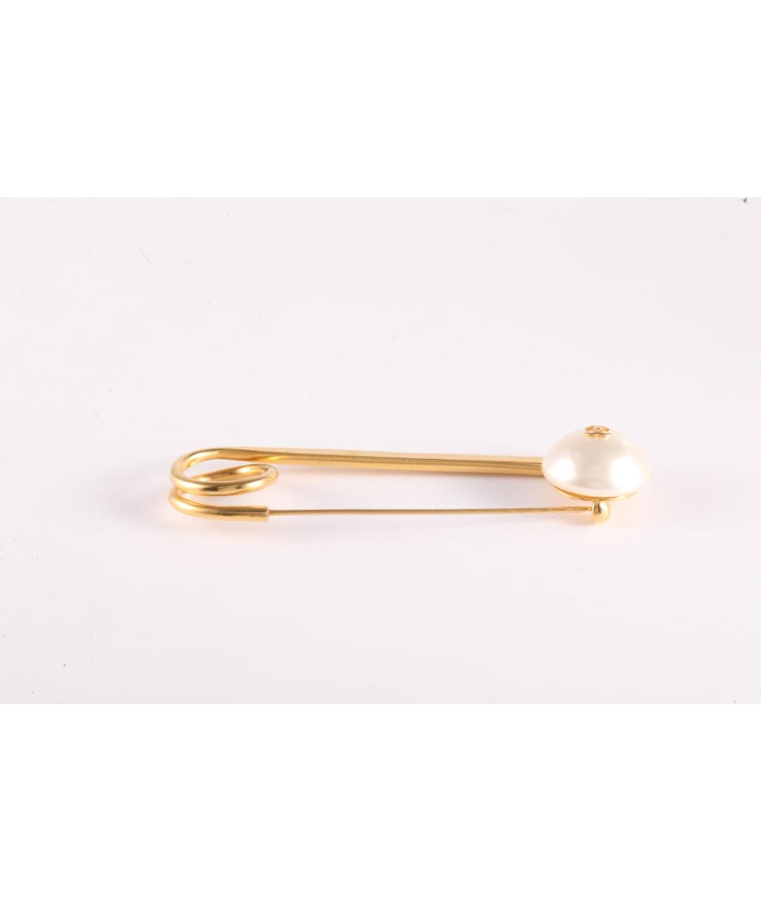 CHANEL Золотая металлическая булавка / брошь, фото 3