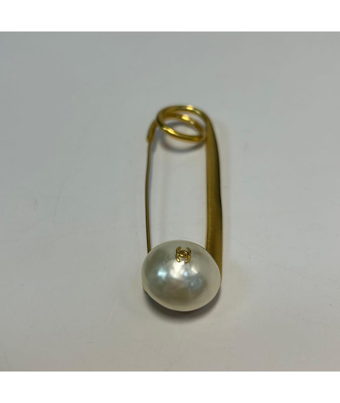 CHANEL Золотая металлическая булавка / брошь, фото 9