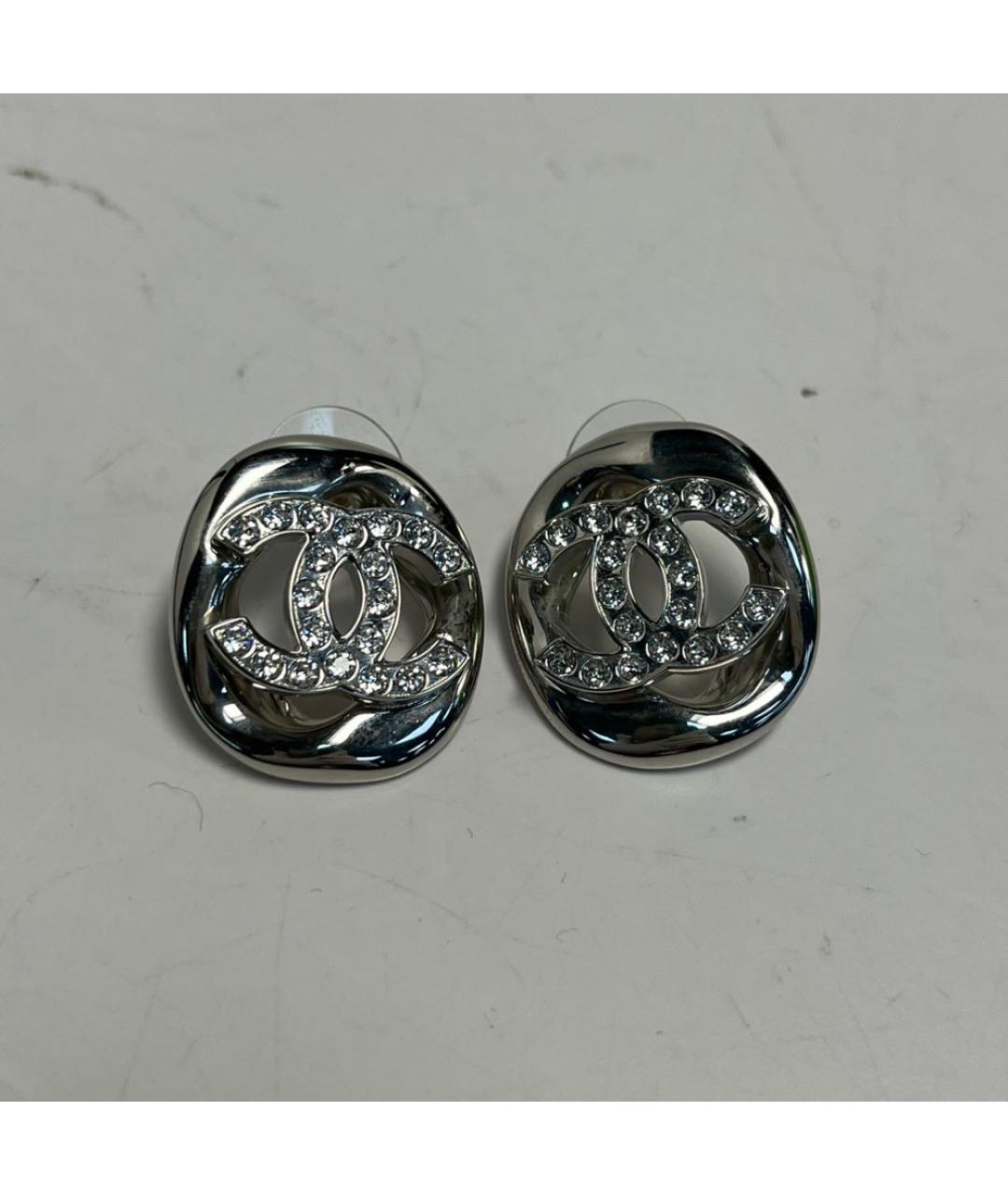 CHANEL Серебряные металлические серьги, фото 8