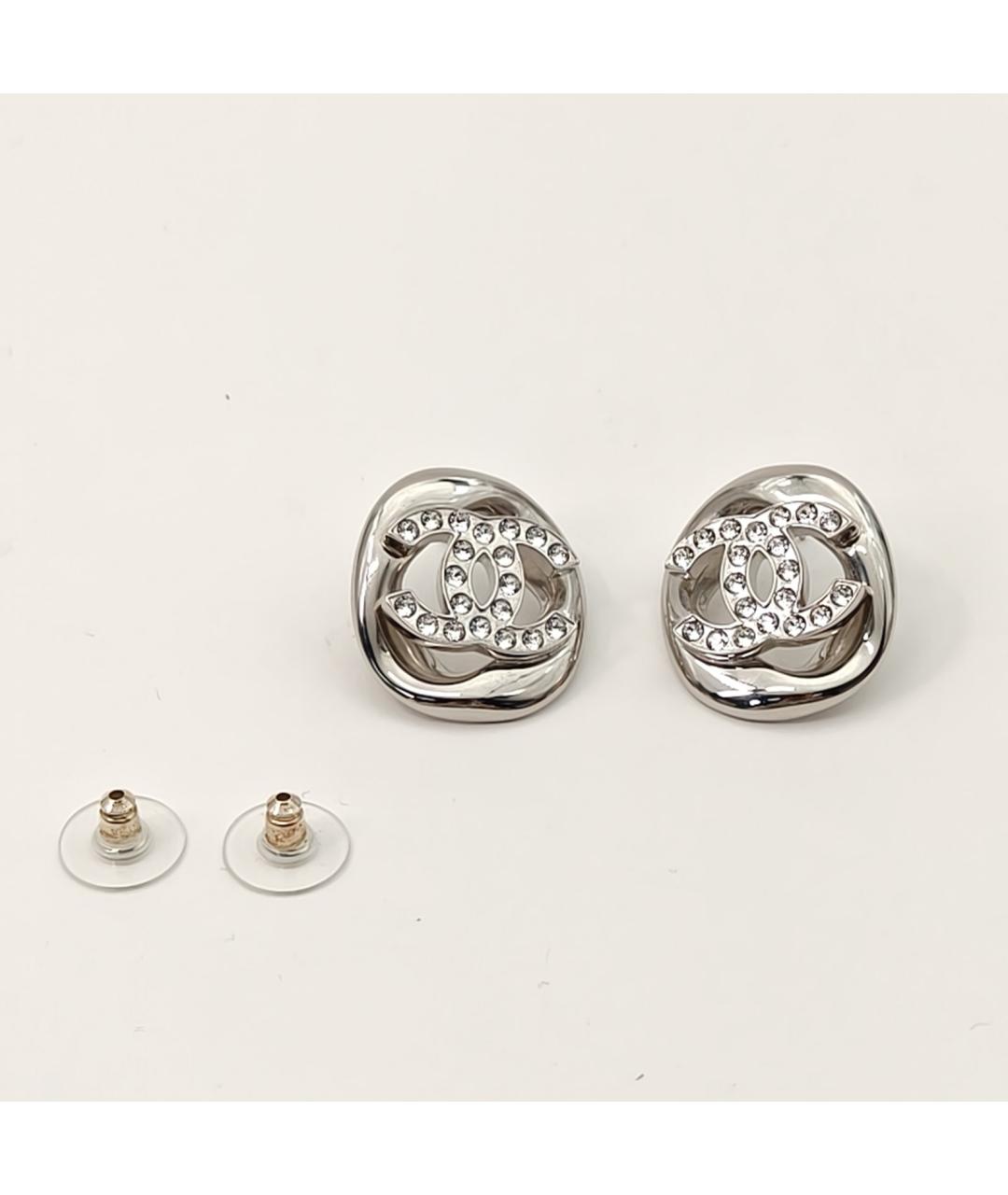 CHANEL Серебряные металлические серьги, фото 4