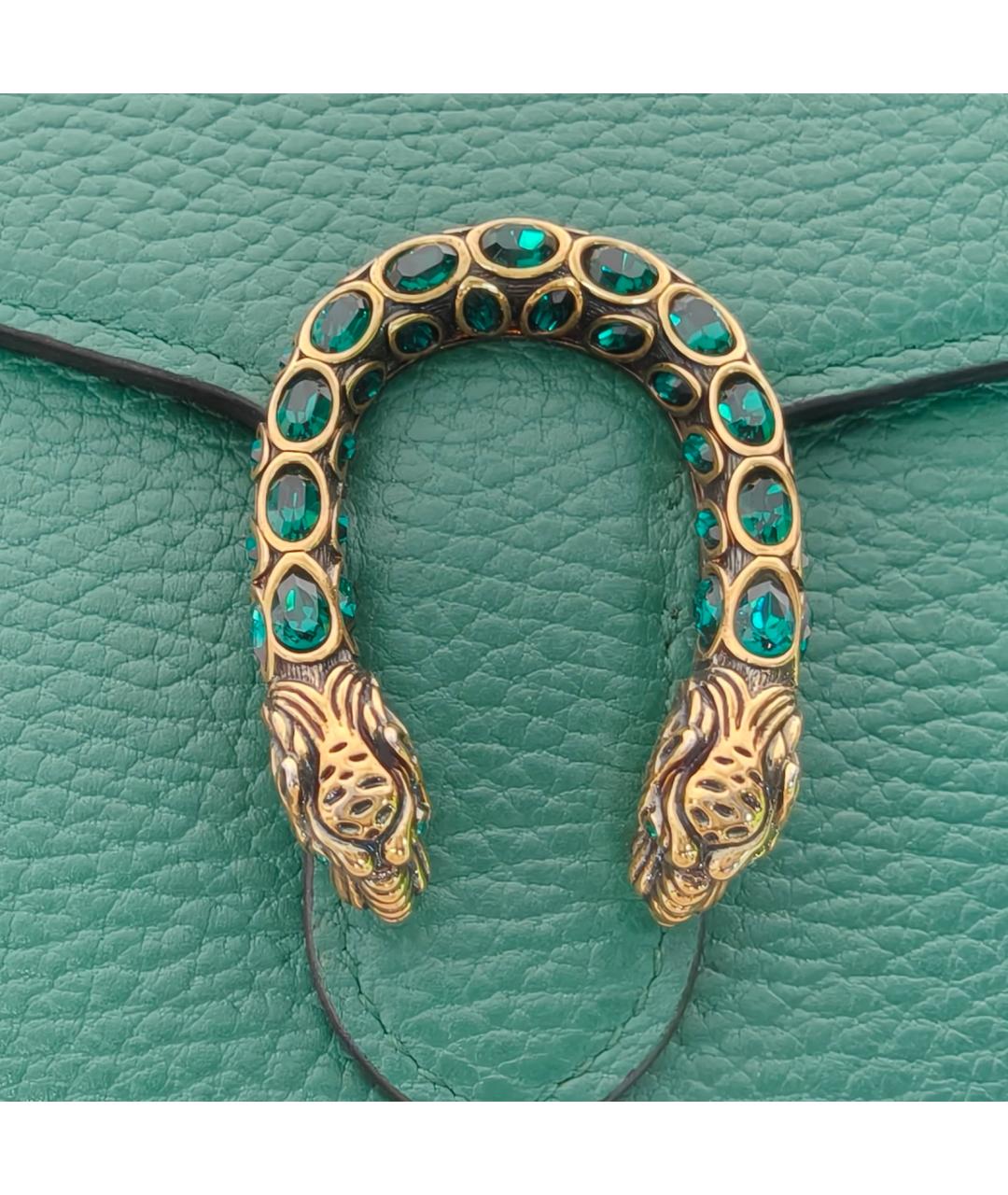 GUCCI Зеленая кожаная сумка через плечо, фото 7