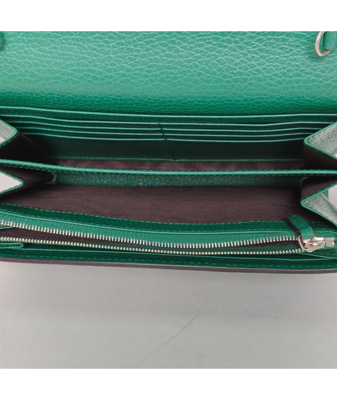 GUCCI Зеленая кожаная сумка через плечо, фото 8