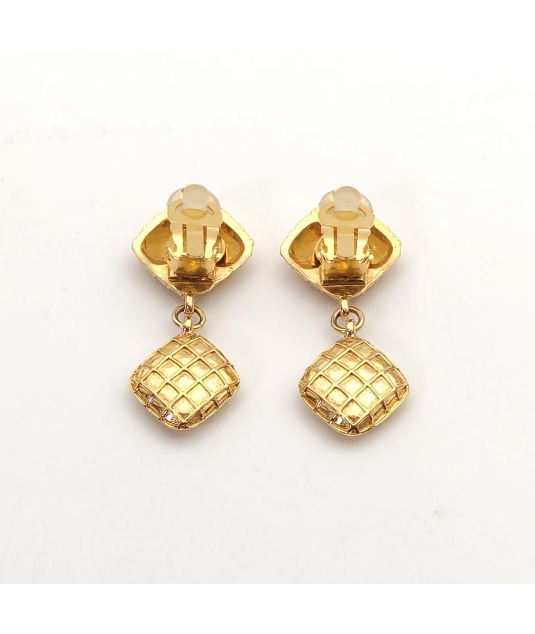 CHANEL Золотые металлические клипсы, фото 5