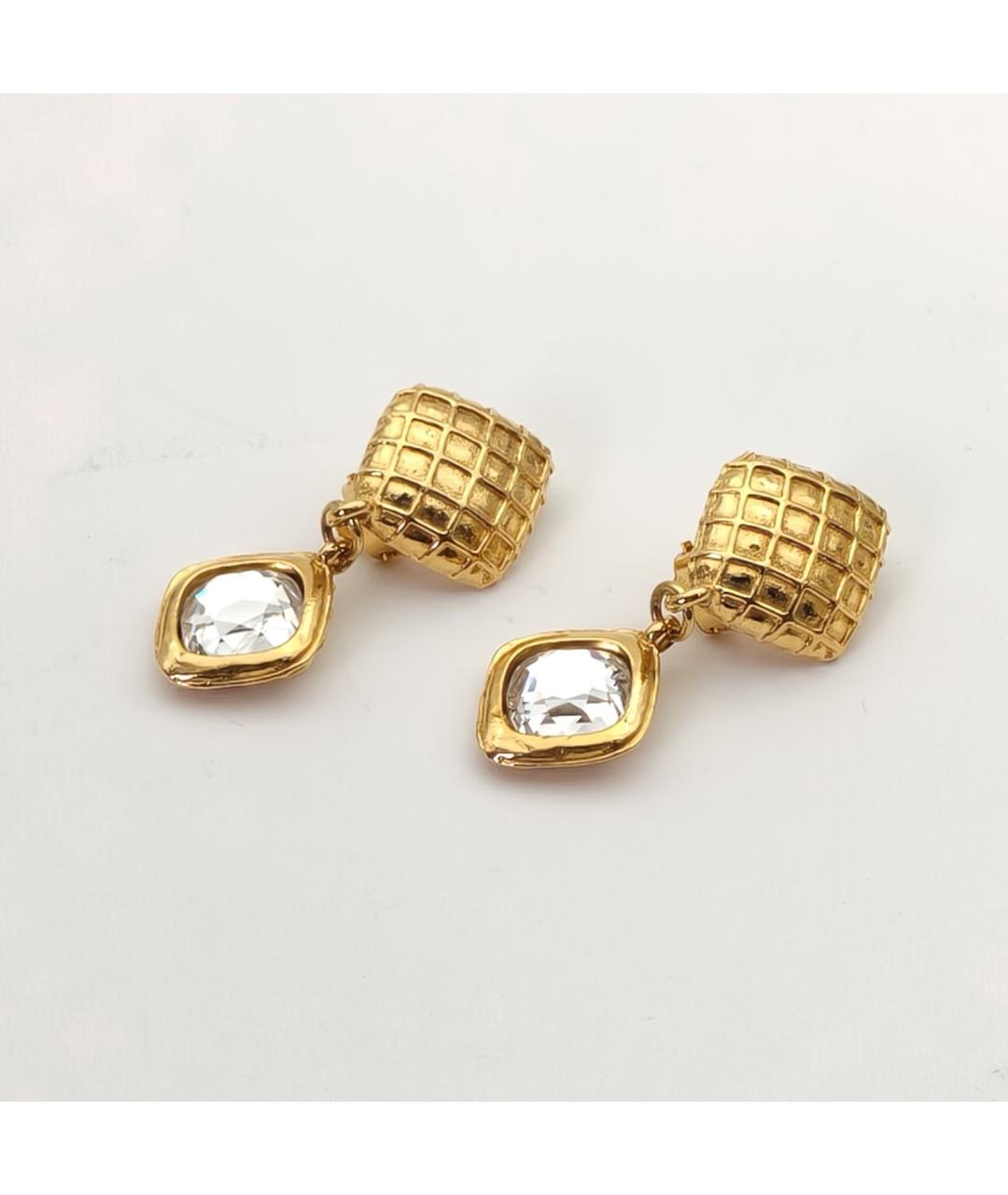 CHANEL Золотые металлические клипсы, фото 3