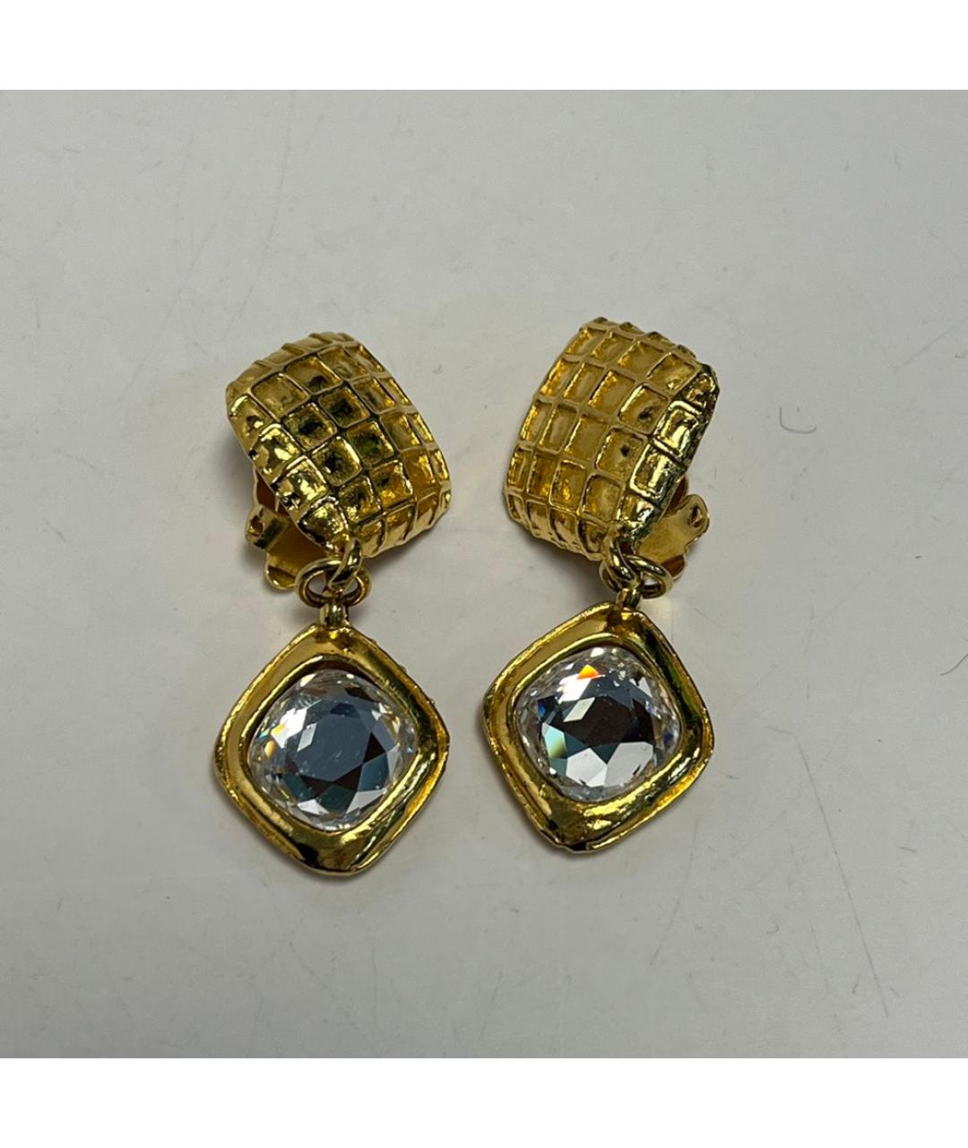 CHANEL Золотые металлические клипсы, фото 6