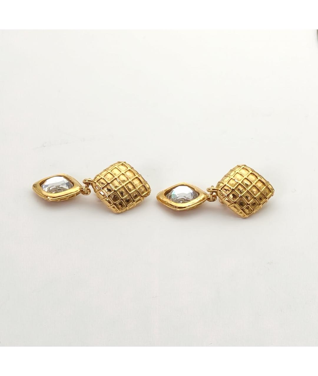 CHANEL Золотые металлические клипсы, фото 4