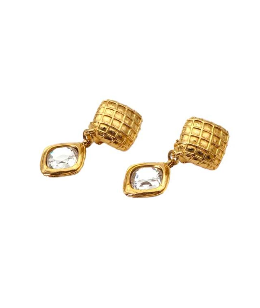 CHANEL Золотые металлические клипсы, фото 1