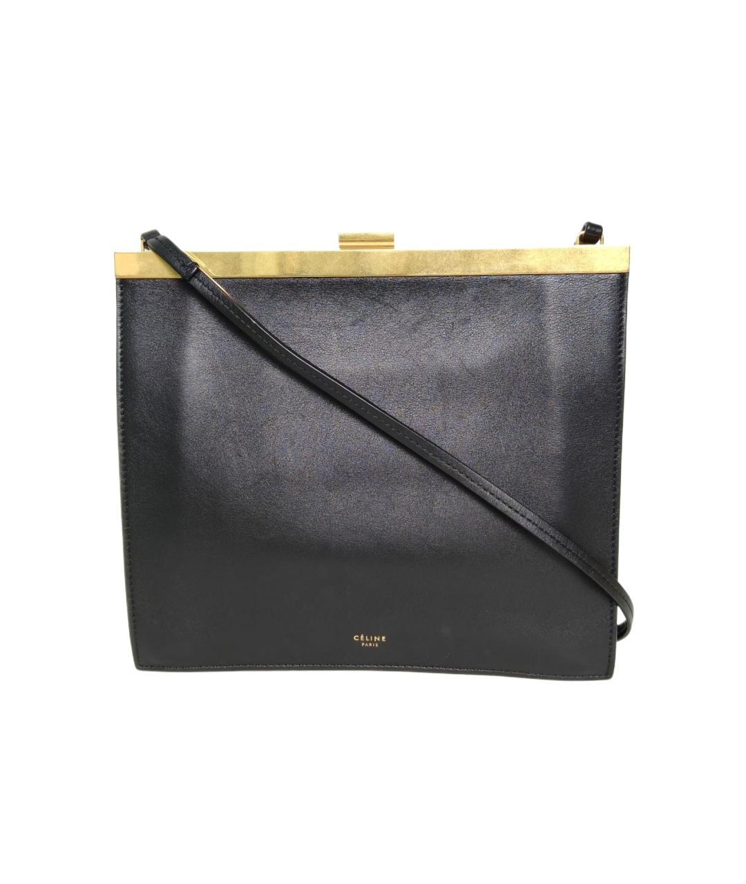 CELINE Черная кожаная сумка через плечо, фото 1
